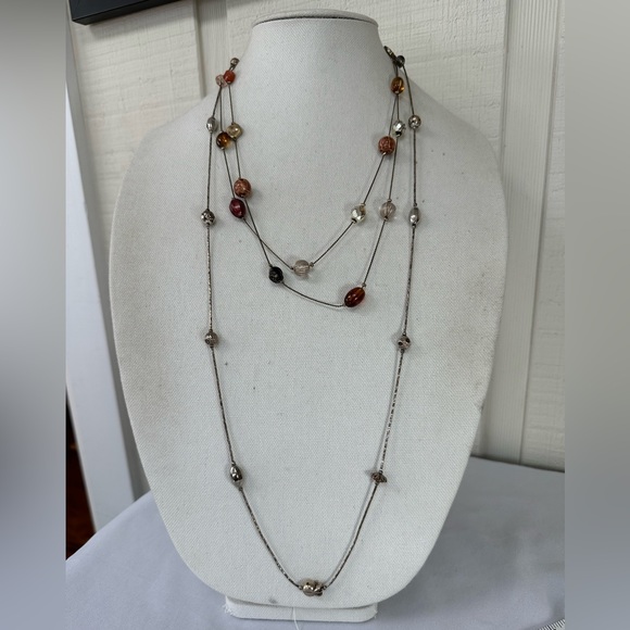 Three long station style bead necklaces - Picture 2 of 9